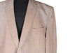 Men's Blazer Beige Houndstooth Check Wool Formal Suit Jacket Sport Coat 46R