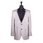 Men's Blazer White Black Plaid Check Wool Formal Tuxedo Jacket Sport Coat 42R