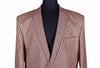 Men's Brown Houndstooth Check Wool Blazer (42R)