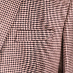 Men's Brown Houndstooth Check Wool Blazer (42R)