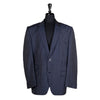 Men's Blazer Blue Gray Striped Wool Formal Suit Jacket Wedding Sport Coat 46R