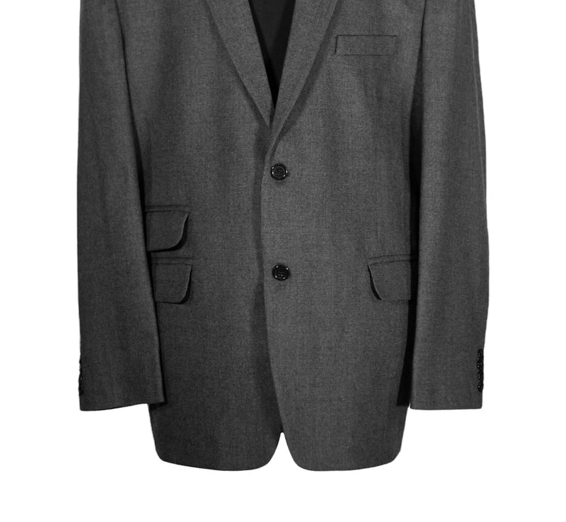 Men's Blazer Gray Wool Formal Suit Jacket Sport Coat (48R)
