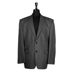 Men's Blazer Gray Wool Formal Suit Jacket Sport Coat (48R)