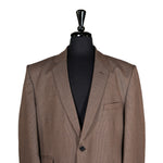 Men's Blazer Brown Check Wool Suit Jacket Sport Coat (46R)