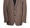 Men's Blazer Brown Check Wool Suit Jacket Sport Coat (46R)