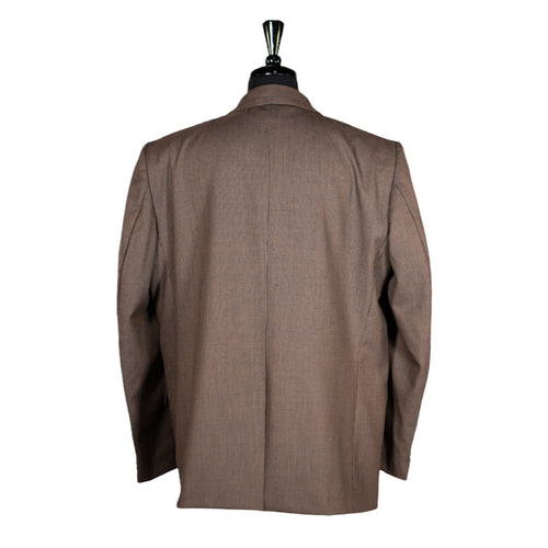 Men's Blazer Brown Check Wool Suit Jacket Sport Coat (46R)