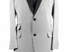 Men's Blazer Black White Houndstooth Check Formal Tuxedo Jacket Sport Coat 44R