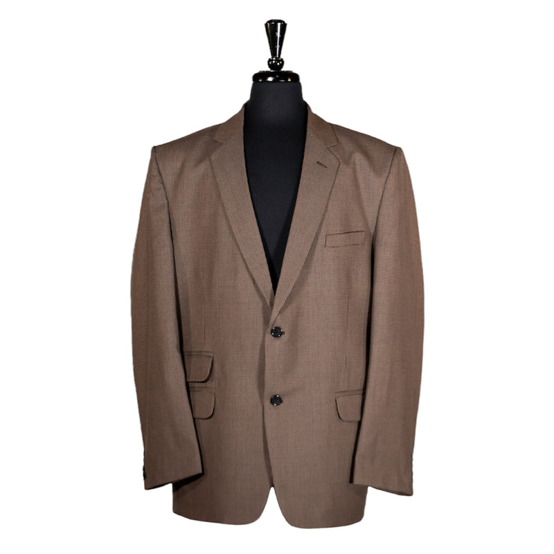 Men s Blazer Brown Check Wool Suit Jacket Sport Coat 46r