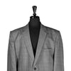 Men's Blazer Gray Plaid Check Wool Jacket Sport Coat (46R)