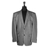 Men's Blazer Gray Plaid Check Wool Jacket Sport Coat (46R)
