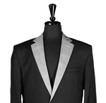 Men's Blazer Black Gray Wool Tuxedo Jacket Sport Coat (40R)