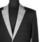 Men's Blazer Black Gray Wool Tuxedo Jacket Sport Coat (40R)