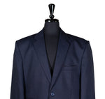 Men's Blazer Blue Herringbone Wool Jacket Sport Coat (48R)