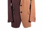 Men's Contrast Panel Brown Corduroy Blazer (44R)