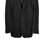 Men's Blazer Black Striped Wool Jacket Sport Coat (46R)