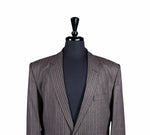 Men's Gray Striped Wool Blazer 44R