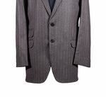 Men's Gray Striped Wool Blazer 44R
