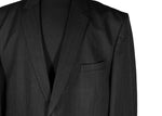 Men's Blazer Black Pinstripe Wool Jacket Sport Coat (46R)