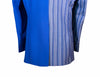 Men's Blue Striped Contrast Panel Cotton Blazer (40R)