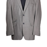 Men's Blazer Gray Textured Wool Jacket Sport Coat (48R)