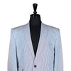 Men's Blazer Blue White Striped Cotton Jacket Sport Coat (42R)