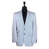 Men's Blazer Blue White Striped Cotton Jacket Sport Coat (42R)