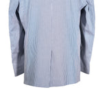 Men's Blazer Blue White Striped Cotton Jacket Sport Coat (42R)