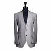 Men's Gray Striped Contrast Panel Blazer 40R
