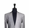Men's Gray Striped Contrast Panel Blazer 40R