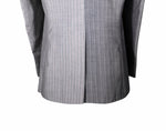 Men's Gray Striped Contrast Panel Blazer 40R