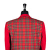 Men's Blazer Red Tartan Plaid Suit Jacket Sport Coat (42R)