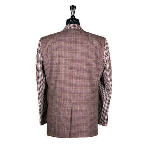 Men's Blazer Brown Check Plaid Wool Jacket Sport Coat (42R)