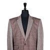 Men's Blazer Brown Check Plaid Wool Jacket Sport Coat (42R)