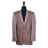 Men's Blazer Brown Check Plaid Wool Jacket Sport Coat (42R)