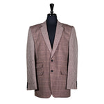 Men's Blazer Brown Check Plaid Wool Jacket Sport Coat (42R)