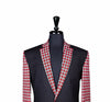 Men's Blazer Black Red Plaid Check Wool Formal Tuxedo Jacket Sport Coat 40R