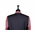 Men's Blazer Black Red Plaid Check Wool Formal Tuxedo Jacket Sport Coat 40R