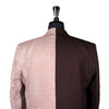 Men's Blazer Brown White Check Wool Tuxedo Jacket Sport Coat (42R)