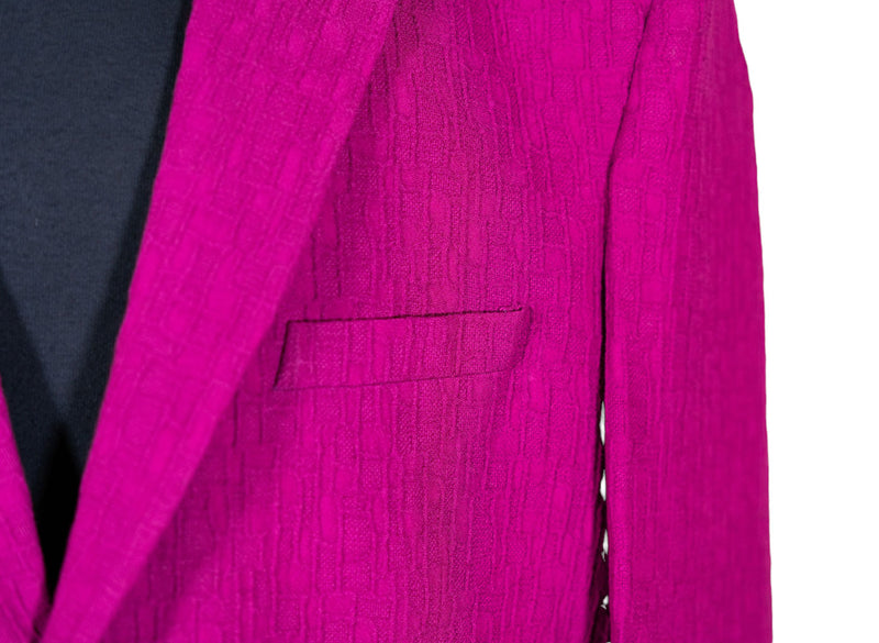Men's Blazer Purple Textured Handmade Formal Casual Jacket Wedding Sport Coat 48R