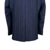 Men's Blazer Blue Red Striped Wool Formal Suit Jacket Wedding Sport Coat 42R