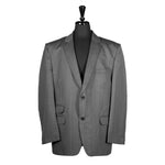 Men's Blazer Gray Striped Wool Formal Jacket Sport Coat (46R)