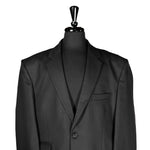 Men's Blazer Gray Striped Wool Formal Jacket Sport Coat (48R)