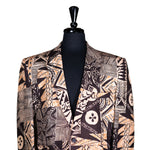 Men's Blazer Black Abstract Handmade Jacket Sport Coat (44R)