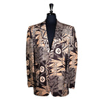Men's Blazer Black Abstract Handmade Jacket Sport Coat (44R)