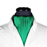 Ascot Cravat Green White Polka Dot Silk Tie