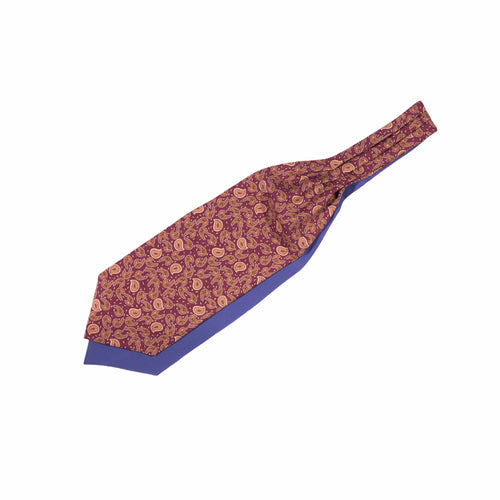 Ascot Cravat Red Beige Paisley Tie