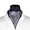 Ascot Cravat Tie Silk Gray Silver Red Paisley Theater Costume Dress Formal Wedding Party Necktie Scarf