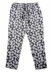 Men's Pants Joggers Gray White Floral Beach Drawstring Trousers Large