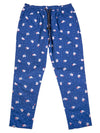 Men's Pants Joggers Blue Sail Boats Polka Dot Drawstring Trousers Large