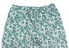 Men's Pants Joggers Green White Floral Casual Drawstring Trousers Medium